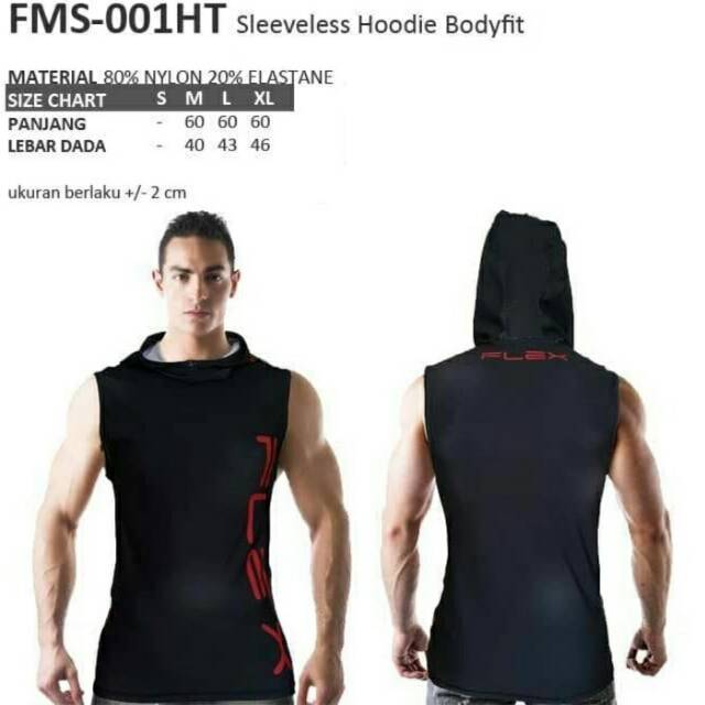 Sleeveless hoodie sport fitness bodyfit Flex