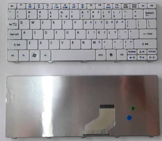 Keyboard Acer Aspire One Happy 2 D255 D257 D260 D270 532H 522 PUTIH