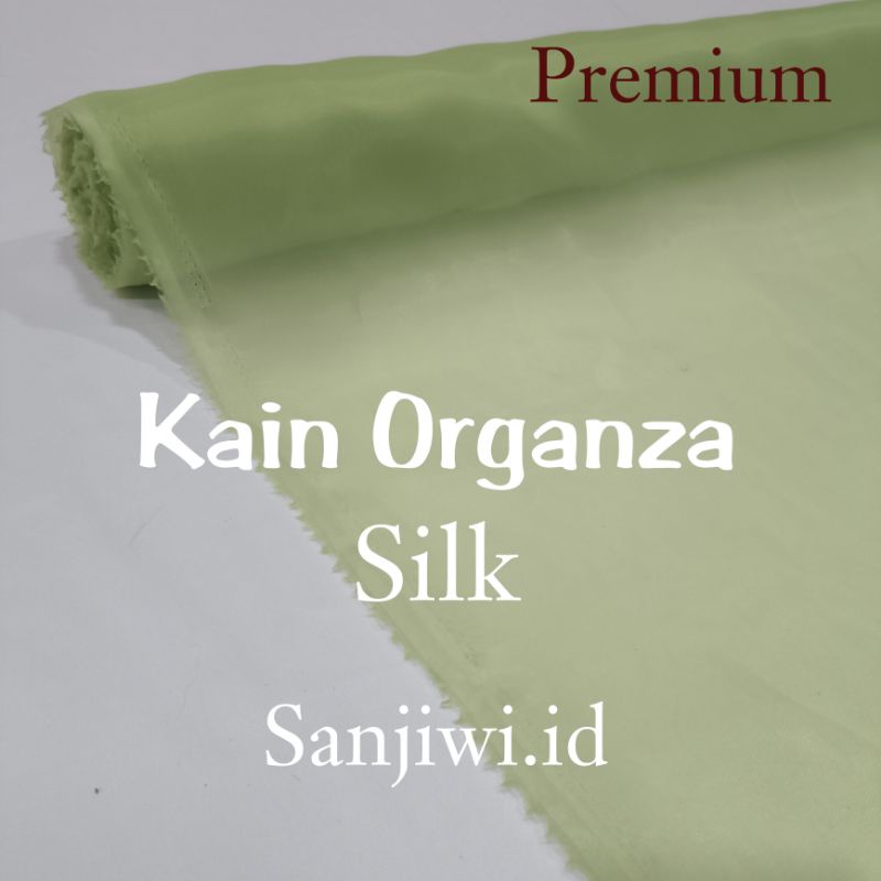 Kain Organza Premium Polos Silk Glowing / Kain Kaca