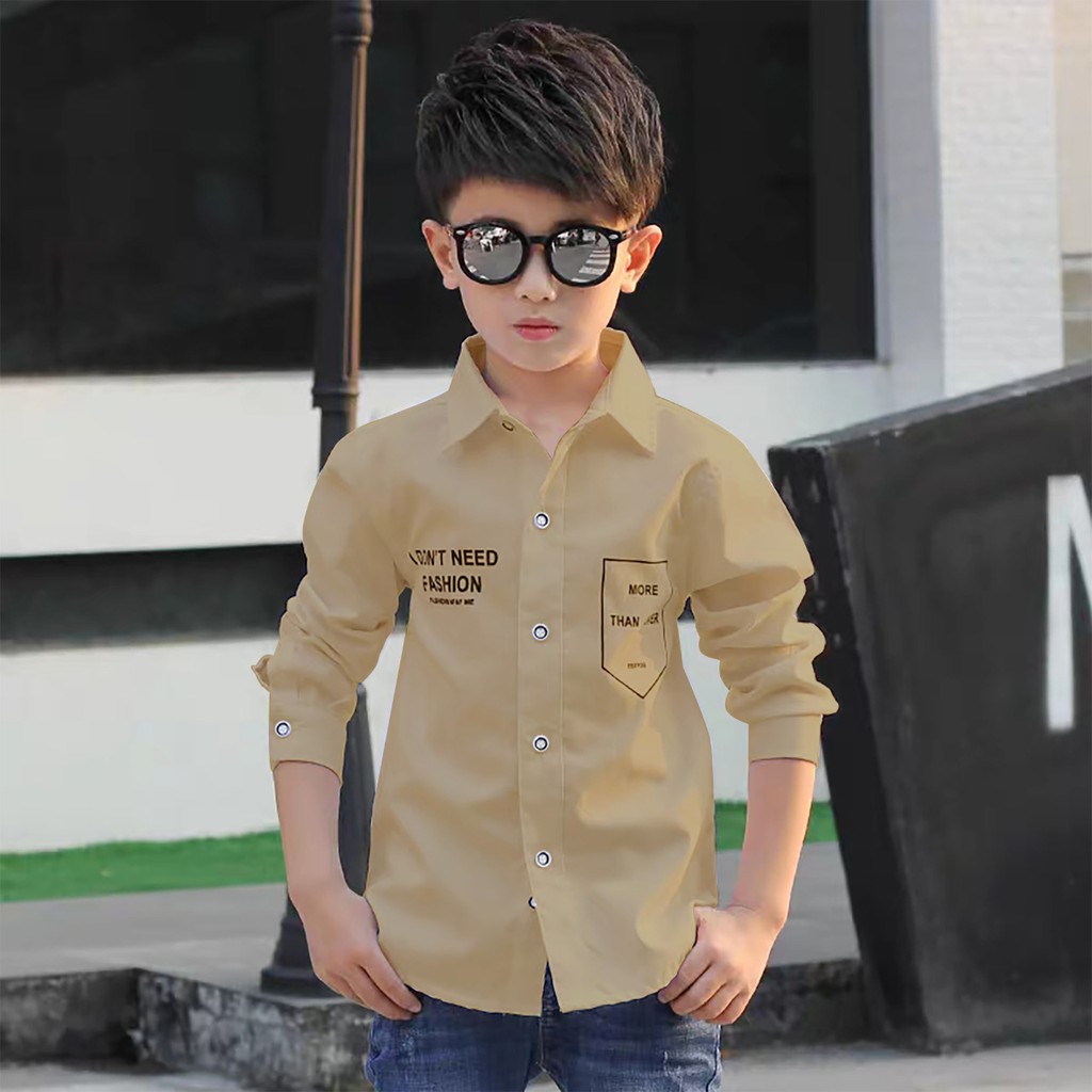 BISA COD / ALIPIO781 - KEMEJA EVAN KIDS / kemeja anak laki laki / lengan panjang / keren