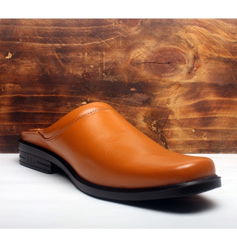 Sepatu Sandal  Pria Kulit Asli Selop Rasheda SL 03 Big Size