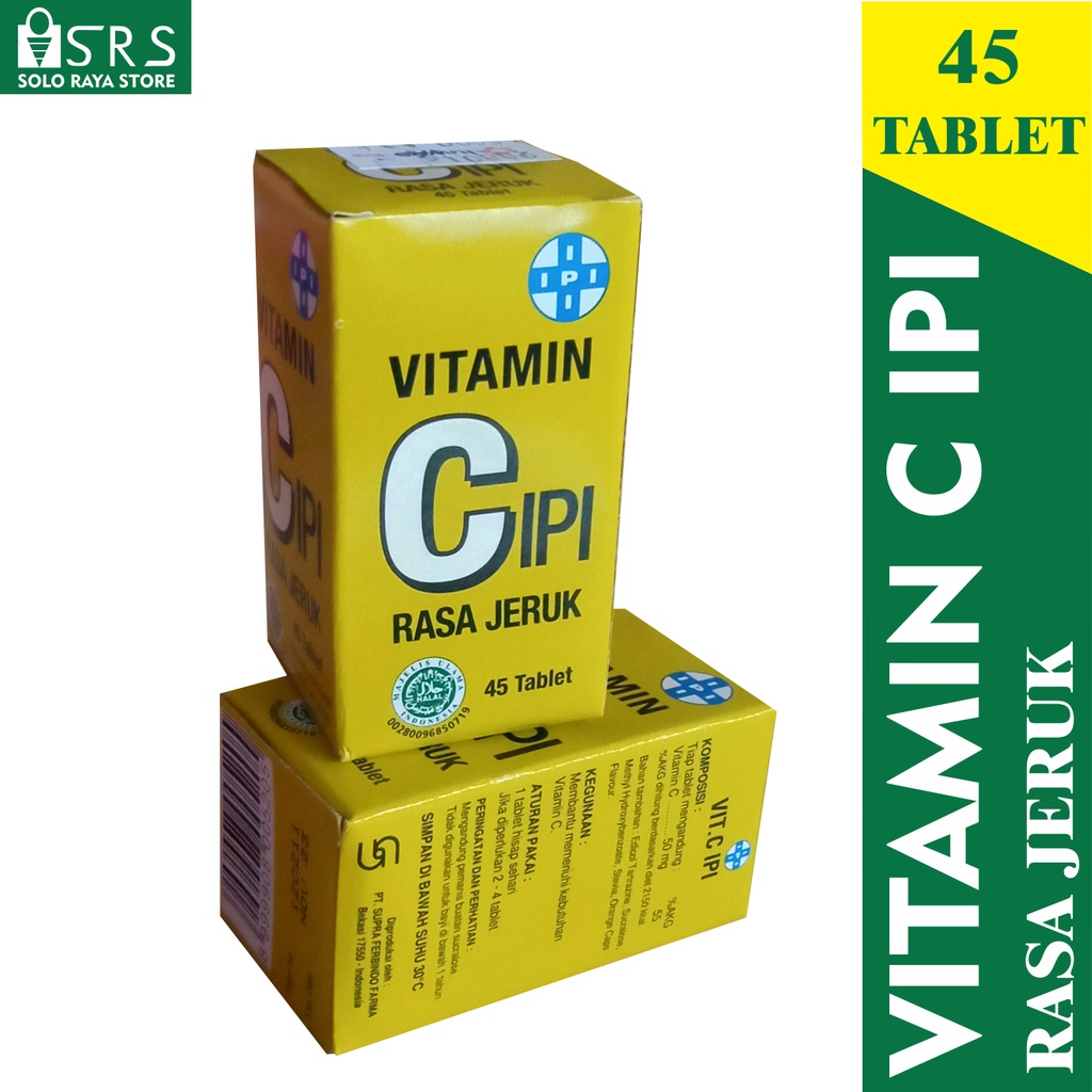 VITAMIN C IPI 45 TABLET/ VITAMIN C MURAH/ Vitamin C IPI 50 mg - 45 kapsul