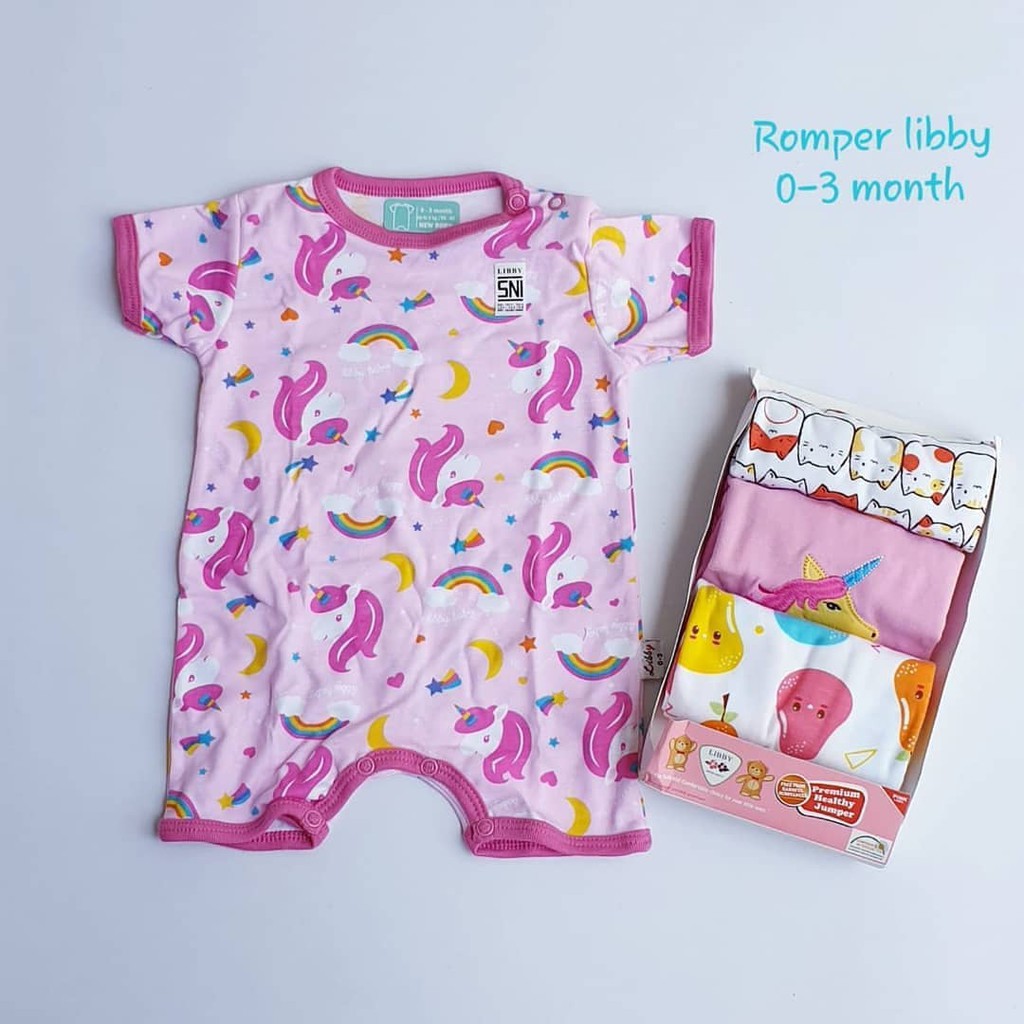  LIBBY  BABY  BAJU  BAYI  ROMPER BAYI  LIBBY  BABY  MOTIF CEWEK 