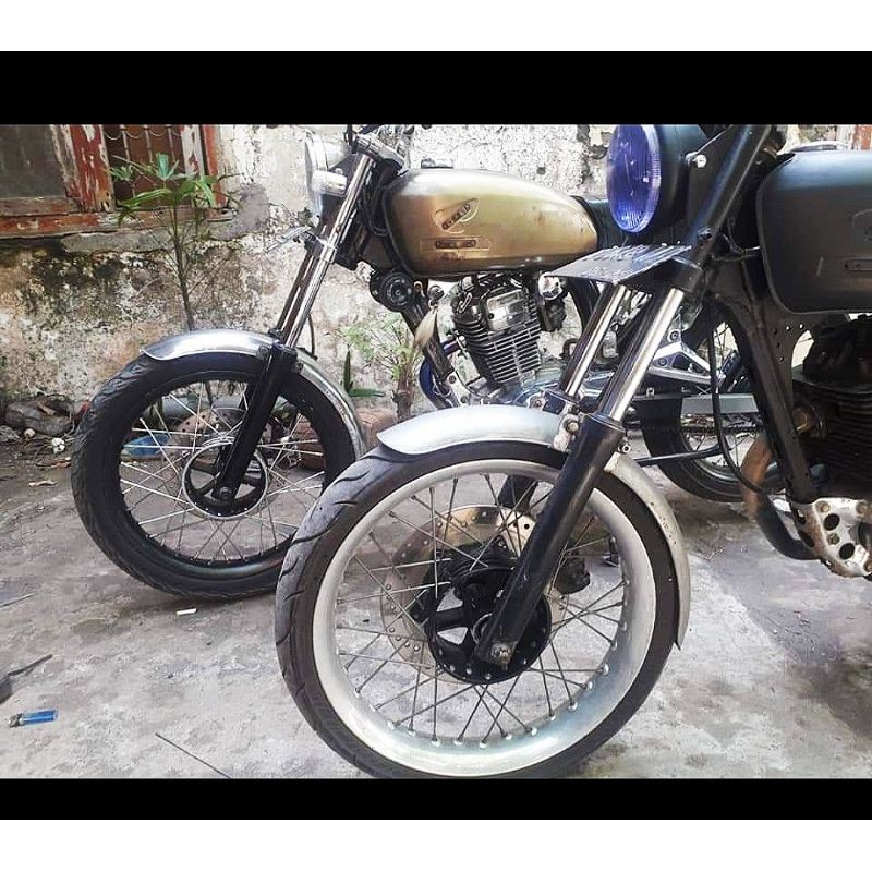 spakbor pres slebor fender depan modifikasi xL CB GL 100 japstyle cafe racer custom trail GL100