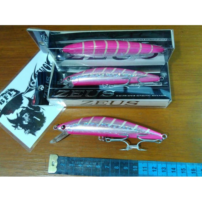 Lure Zeus Saltwater Sinking Minnow 38 gr - Pink GID AP-1391