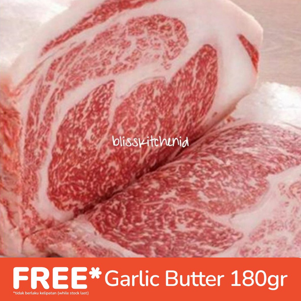 Japanese Wagyu Beef Ribeye A5 Steak 1cm 200gr Indonesia