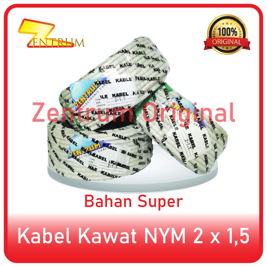 Kabel Listrik Kawat NYM SUPER 2 x 1.5 (50 Meter)