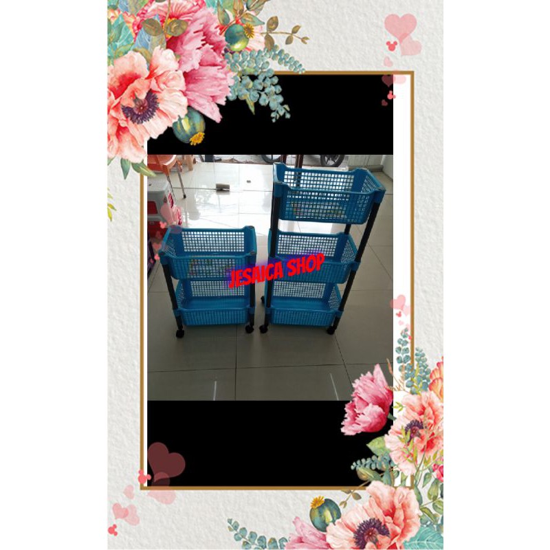 RAK SALON SERBAGUNA / RAK SURAT PRATIKSA LION STAR SUSUN 2 + RODA