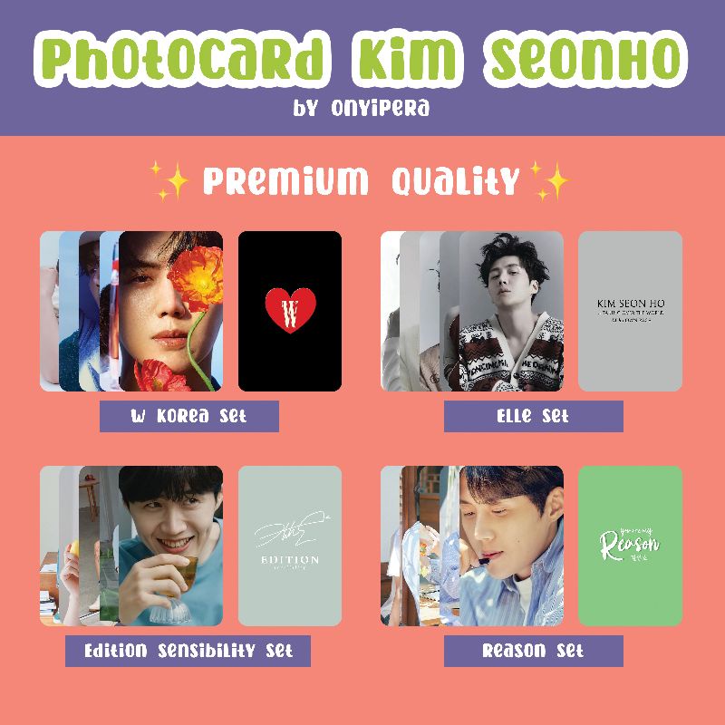 PREMIUM QUALITY Photocard Set Kim Seon Ho // PC Kim Seonho W Korea Elle Edition Sensibility Reason
