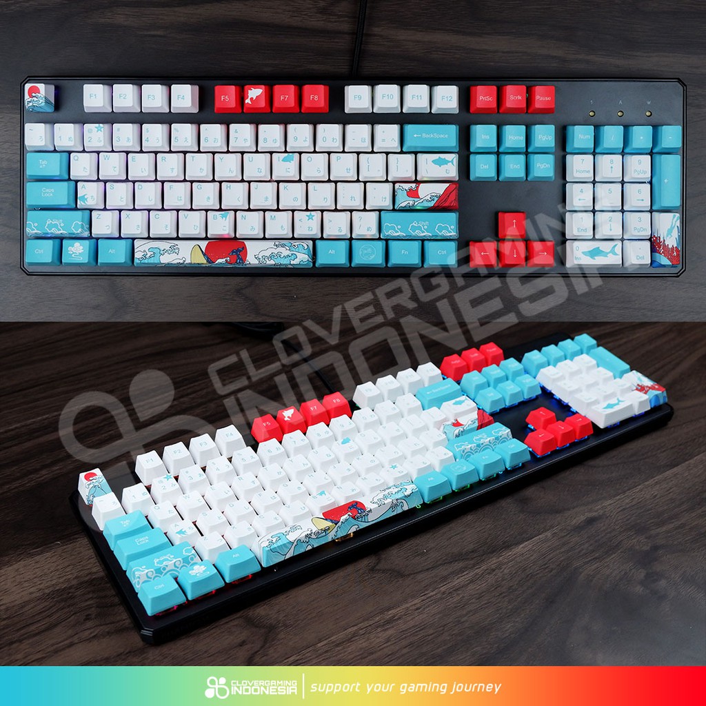 Keycaps Coral Sea Japanese PBT - Mechanical Gaming Keyboard Custom