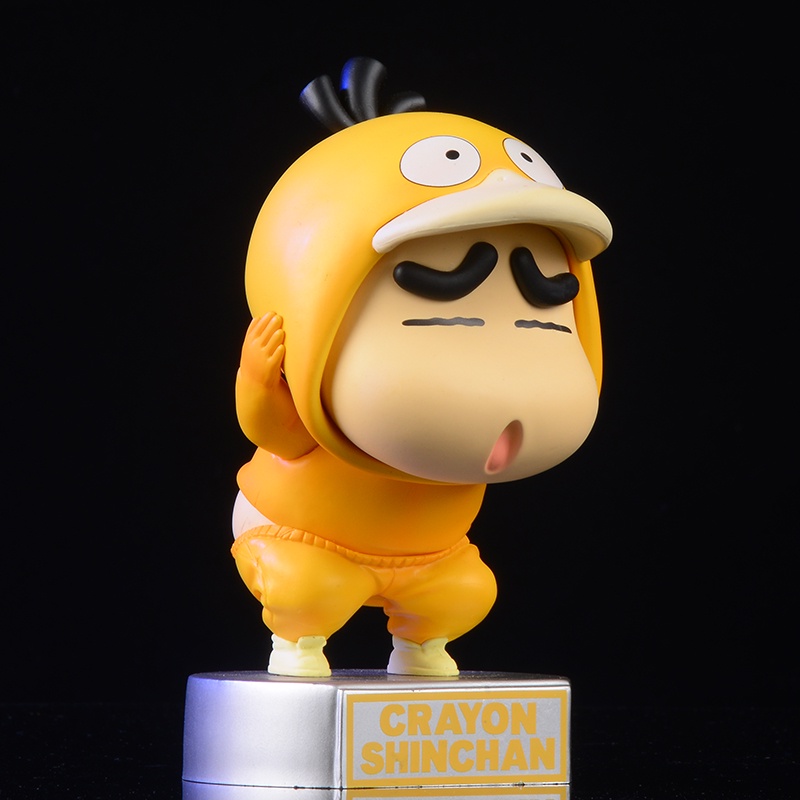 Action Figure Desain Bebek Krayon Shin-chan Cos Psyduck Buatan Tangan Bahan Pvc Untuk Mobil