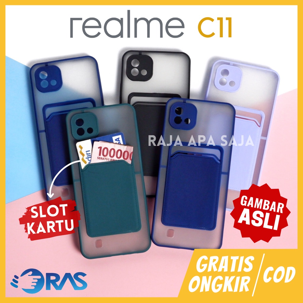 Soft Case REALME C11 C 11 2021 - Dompet Kartu HP Sopkes Sofcase Relmi Realmi Relme Rilmi Tempat Kart