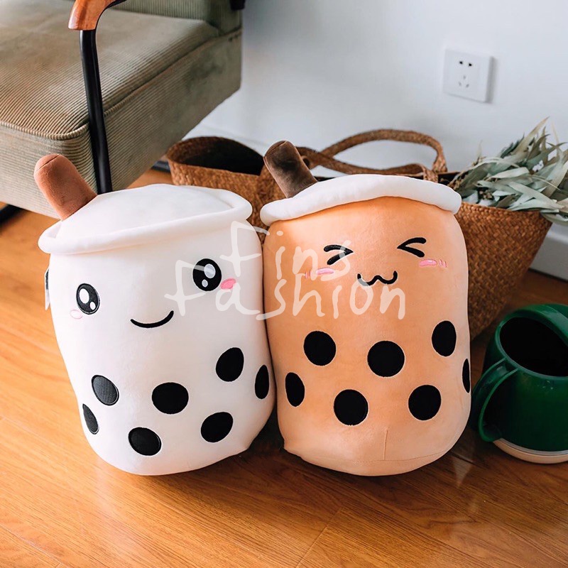 Boneka Boba JUMBO 50cm Milk Brown Sugar Cream & Pink