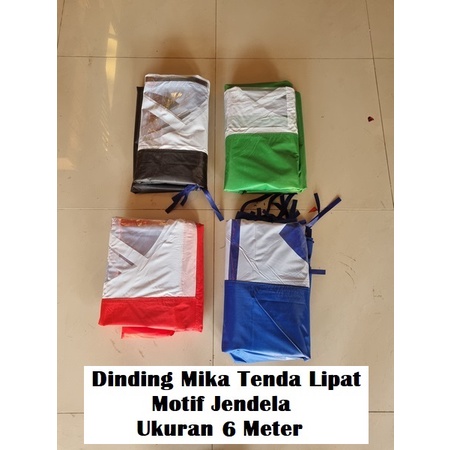 Dinding Mika Tenda Lipat Ukuran 6 Meter Motif Jendela