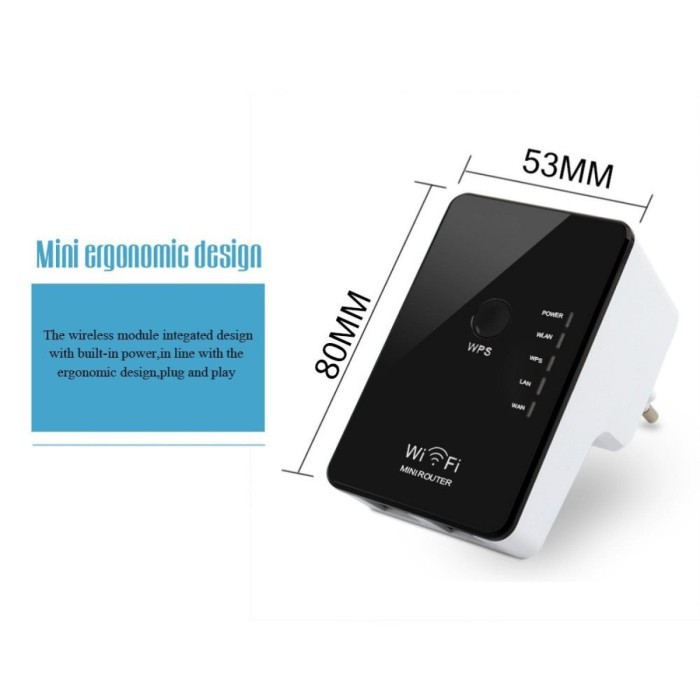 Kextech Wireless-N WiFi Router Repeater 2 LAN Port 300Mbps - LV-WR02B