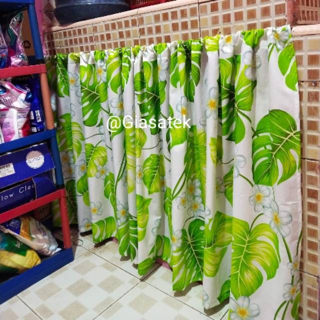 Gorden Dapur Motif Amalfi Hijau