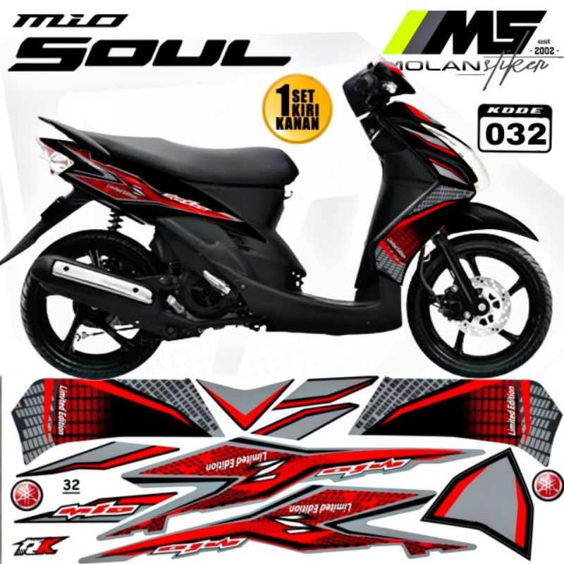 Decal Sticker Striping Variasi Mio Soul Karbu 2006-2012 -Mio Soul 115 - Mio Soul Lama/Old - Mio Soul