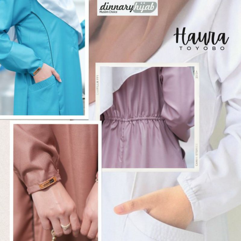 GAMIS PUTIH • GAMIS HAJI • GAMIS UMRAH •  HAURA ORIGINAL DINNARY HIJAB