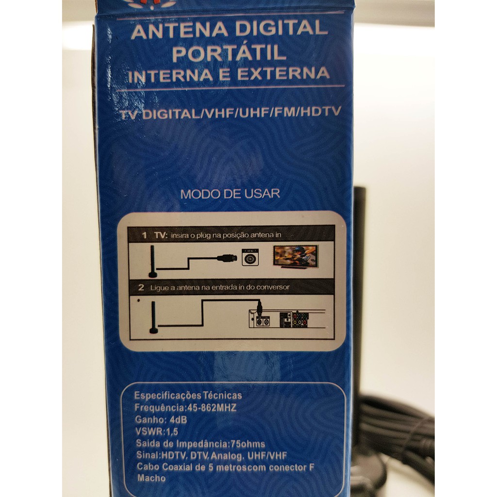 Portable Magnet Antena TV DIGITAL Merk SIVICOM panjang kabel 4.8m