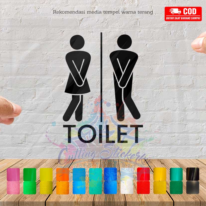 Cutting Stiker Toilet Gril And Boy Variasi Sticker Timbul Keren Nyala Dekorasi Rumah Toilet Kamar Mandi Kaca Hologram Dinding Reflective Tahan Air Setiker Wall Huruf Tulisan Veriasi Lucu Kreatif  Anime Bagus Shower Kustom