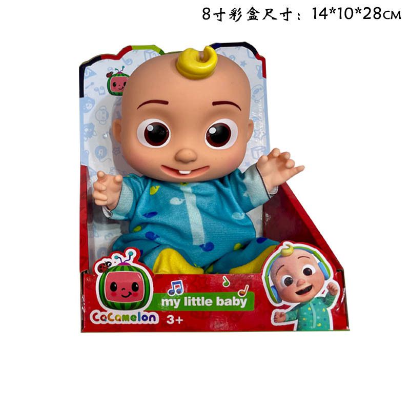 8in 10in Coco melon Music Toys Soft Melon Baby Cartoon Full Vinyl Body Kids Gift