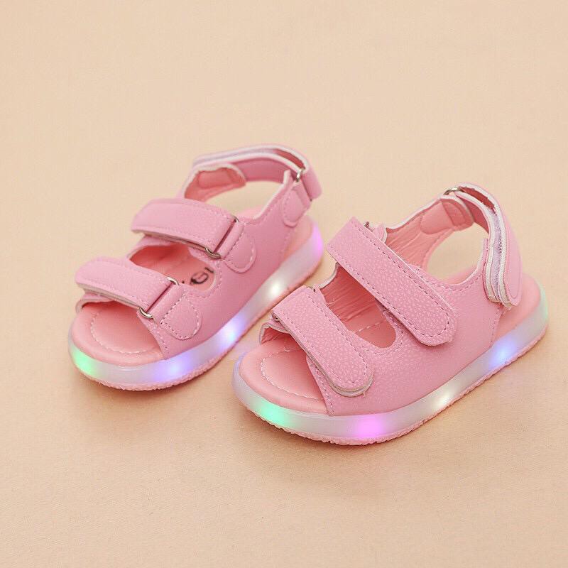 [Tokobig] Polos Sandal Anak LED 2 Tali Sandal Fashion Anak Import Size 21-30 Usia 1-5 Tahun