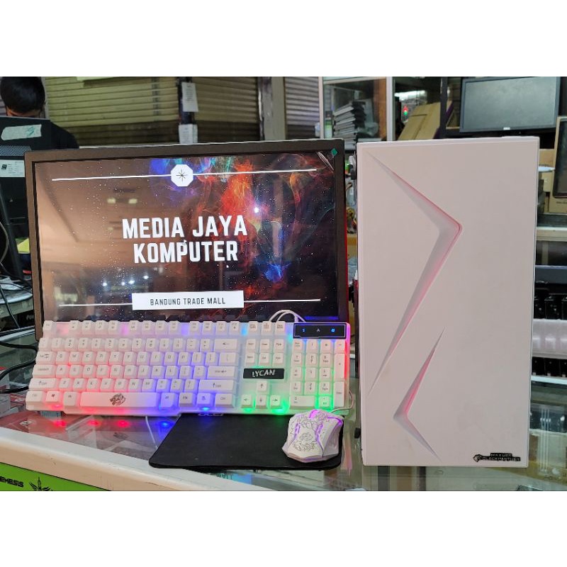 PC Gaming 1 Set intel i5 750 Ram 8GB Hdd 500GB LED 19 inch - komputer gaming full set murah desktop rakitan