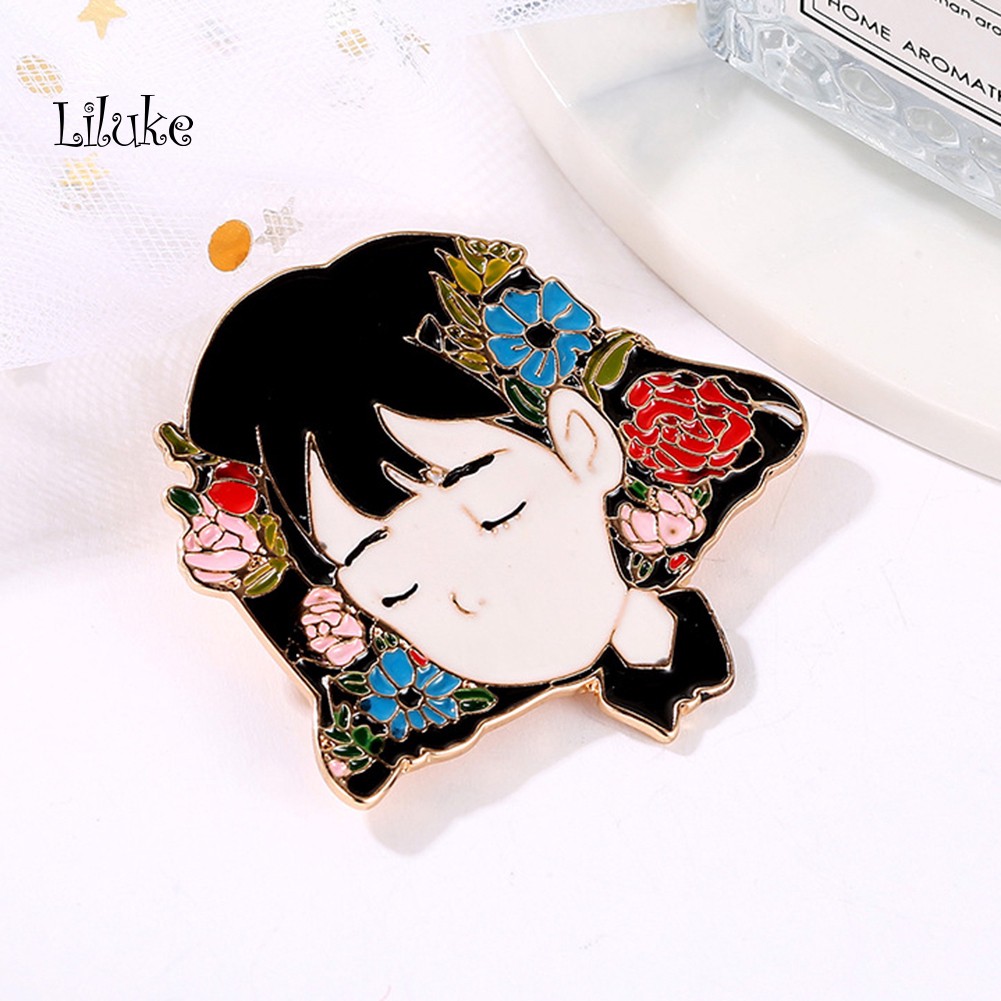 Lkbros Pin Dada Desain Gadis Kartun Jepang Cantik Lucu Imut