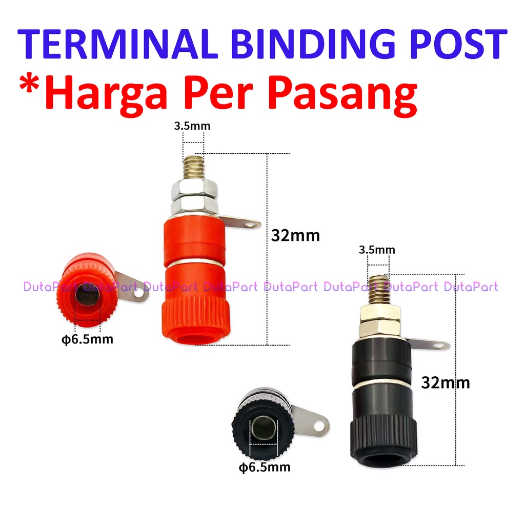 Terminal Binding Post Pos Banana Socket Soket Konektor Speaker