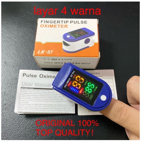 Fingertip Pulse Oximeter Oxymeter Spo2 Alat Ukur Kadar Oksigen Darah dan Detak Jantung Lcd Led