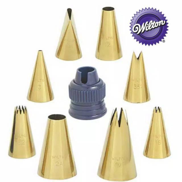 Produk exlucive wilton gold series piping tips spuit wilton ori spuit wilton golden wilton emas