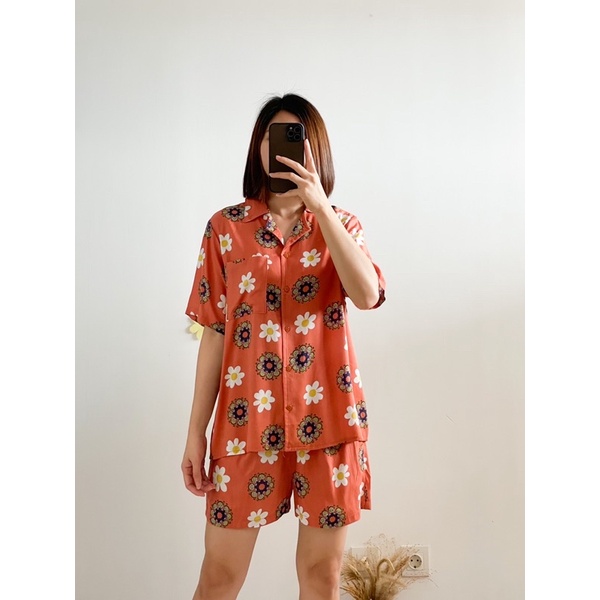 Doora Short Set (Set santai bermotif)