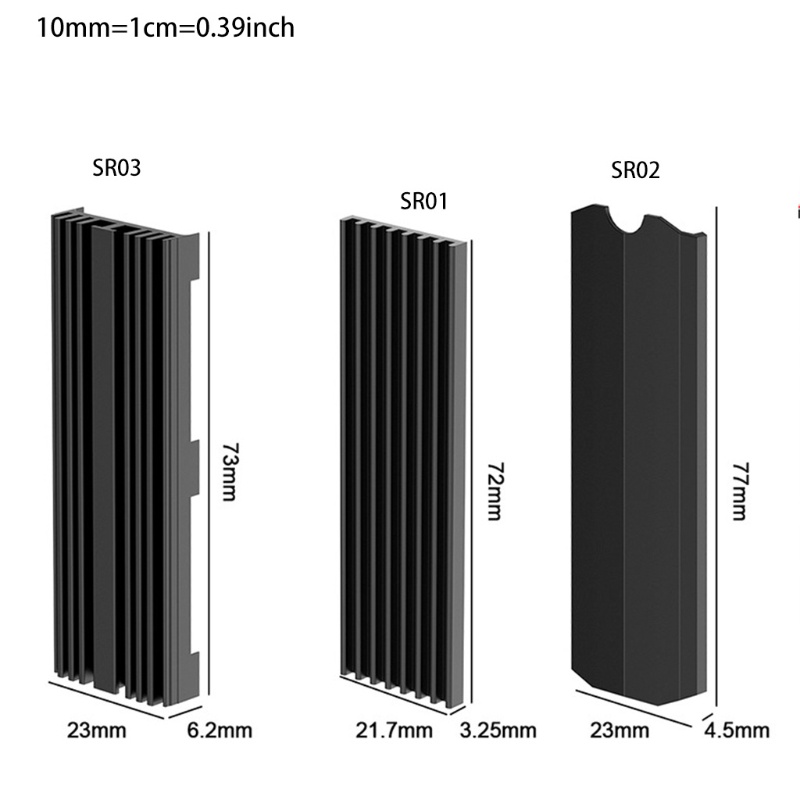 Bt Untuk M.2 SSD Aluminium Heat Sink High Performance SSD Radiator Dengan Thermal Pads