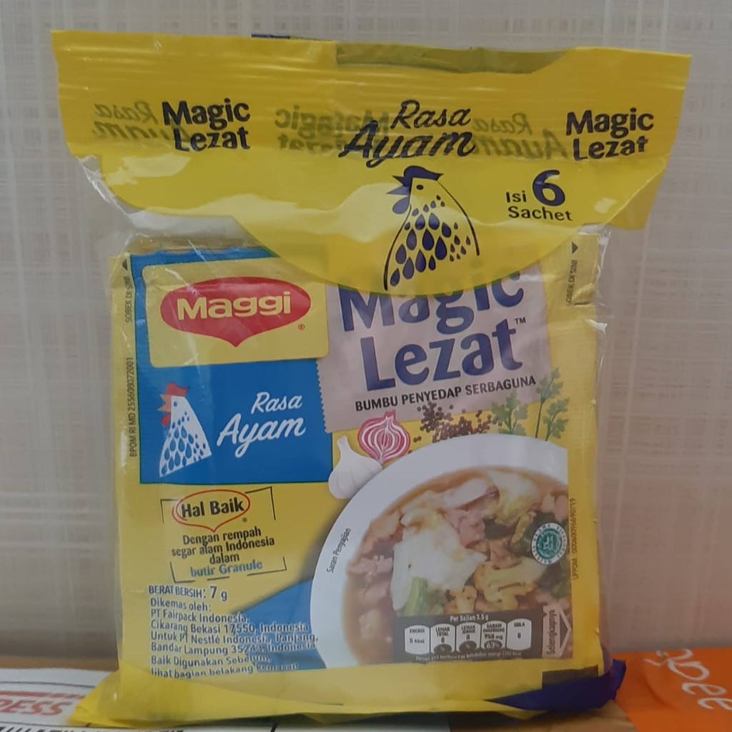 

Magic Lezat Rasa Ayam 7 gr pack (isi 6 sachet)
