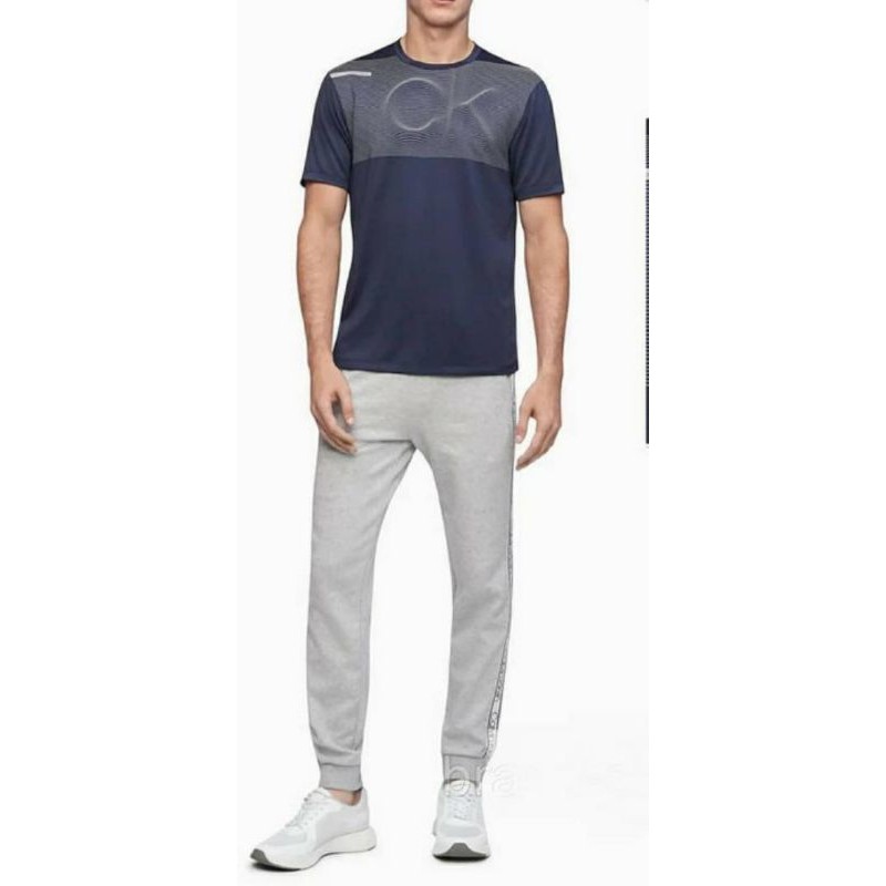 Calvin klein linear wave logo crew neck t-shirt SALE