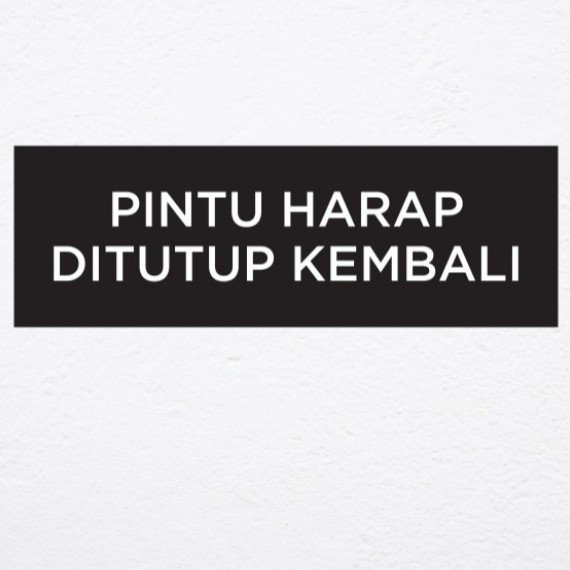 

Pintu Harap Ditutup Kembali Sign board label acrylik Stiker Cuting - dasar putih 3D TIMBUL Keren