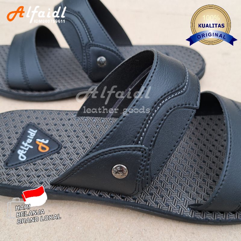 Sandal Distro | Sandal Pria Casual | Sendal Bandua Cowok | Sandal Slide Original Alfaidl