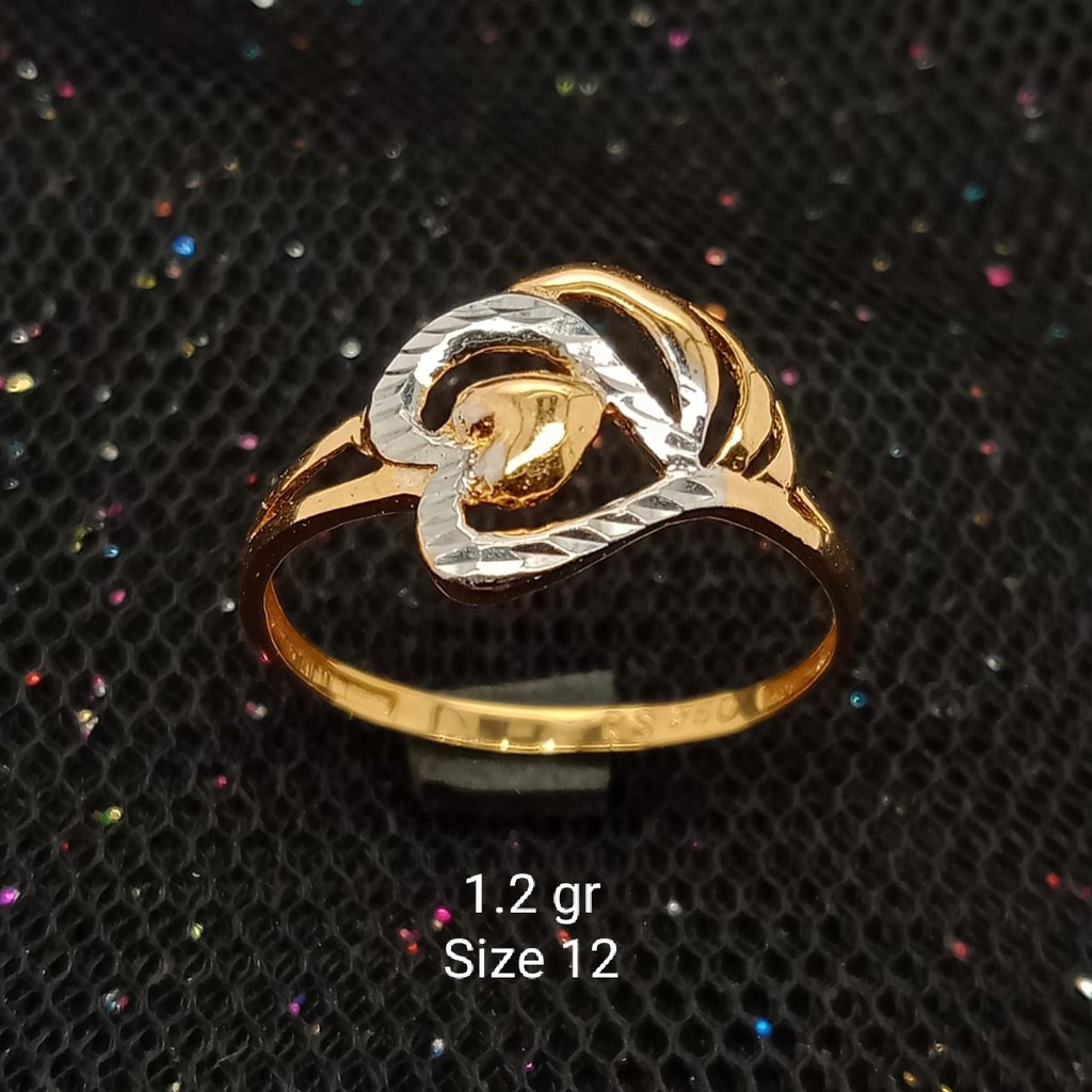 NEW Cincin Emas 17 K - 1.2 gr Kadar 750 - 3200