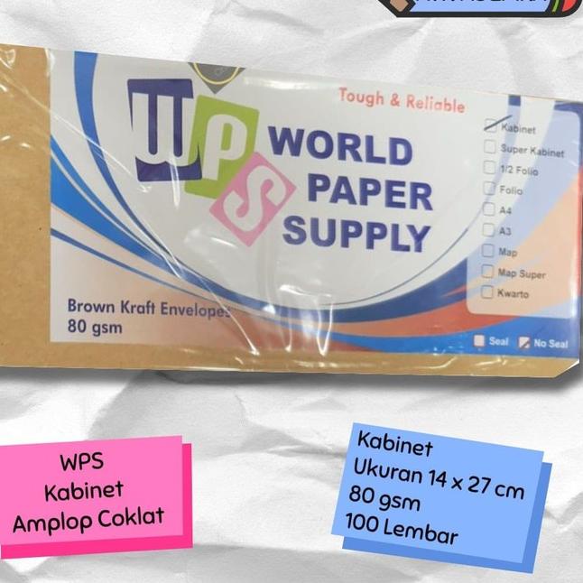 

KODE 9f9Et-- WPS Kabinet Amplop Coklat Ukuran ( 14 x27 cm ) Atk