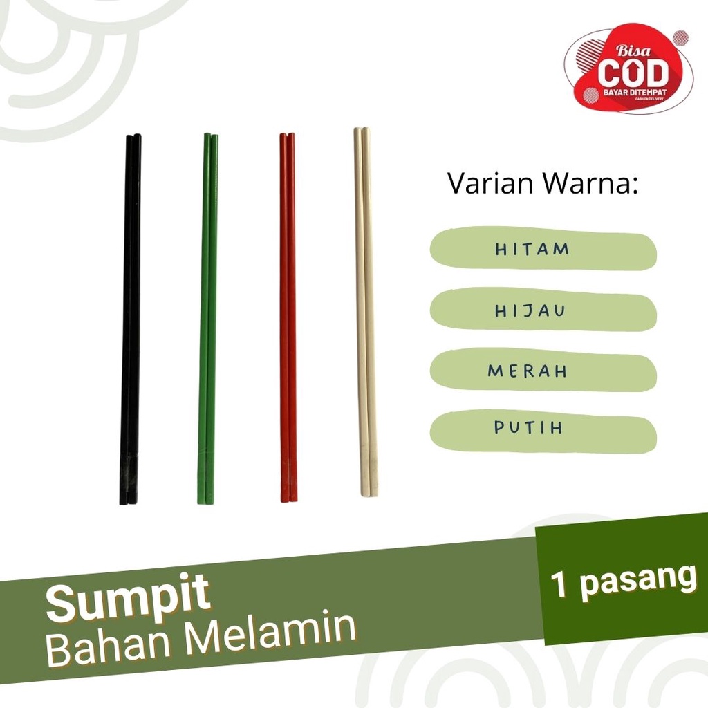 Sumpit Melamin 1 Pasang (2 stik) - Sumpit Melamin Reusable