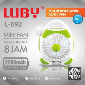 Lampu Kipas Senter Emergency Luby + Powerbank
