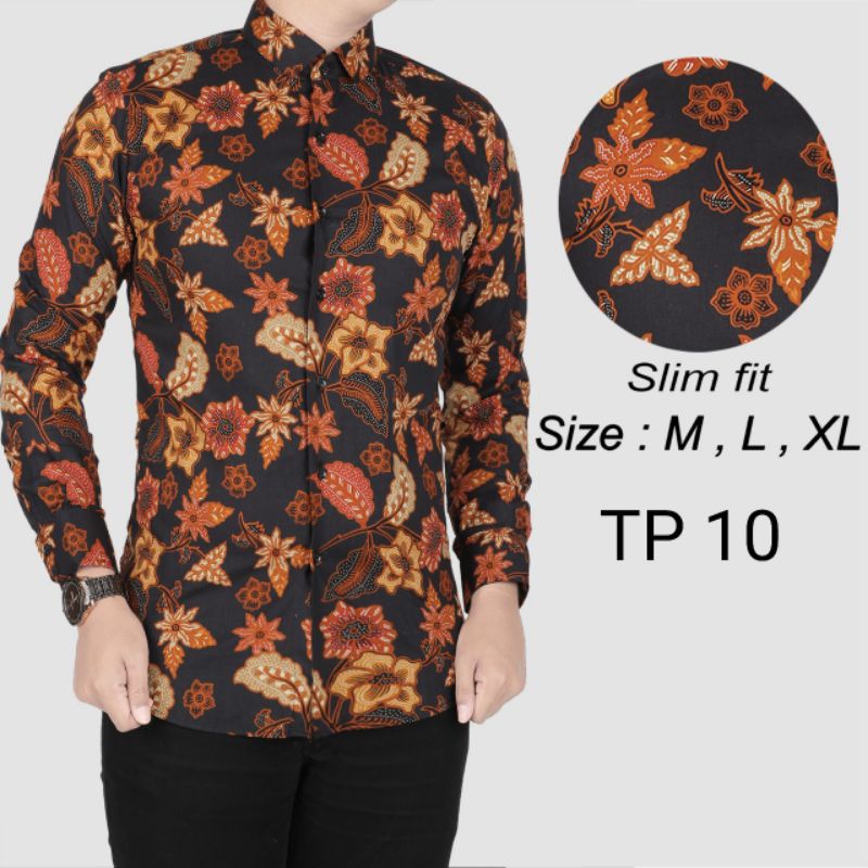 KEMEJA BATIK PRIA SLIM FIT HEM BATIK PRIA SLIMFIT LUIGIBATANI ELEGAN CBL1059