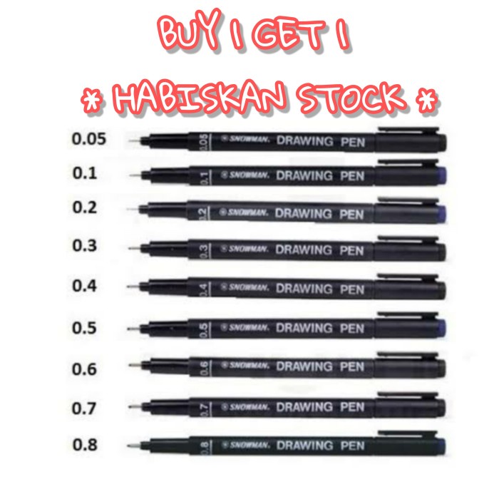 

Pendrawing- Drawing Pen Snowman 0.1 - 0.8 - 0.1 -Drawing-Pen.