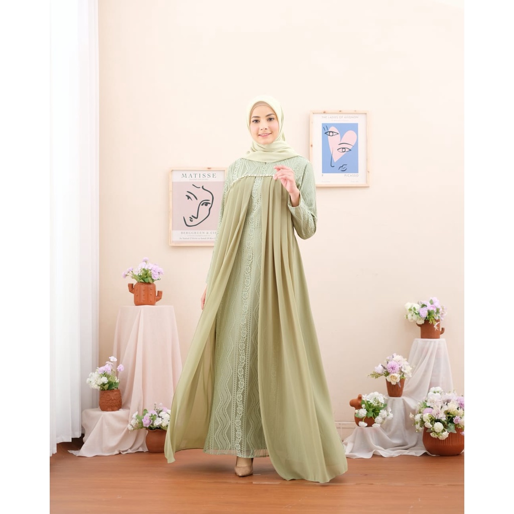 Gamis Sabyan NK / Kebaya Gamis Pesta / Dress Brukat / Kebaya Kondangan