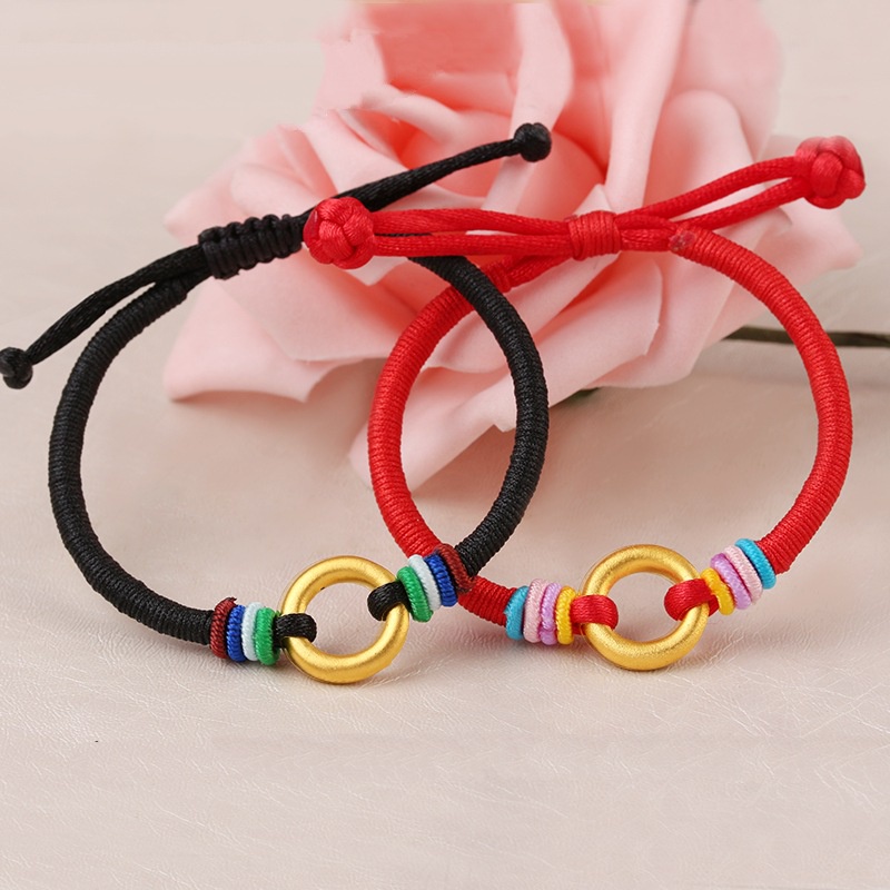 Manik-manik 3D Lapis Emas Emas Asli Kadar 375Bentuk Lingkaran Untuk Aksesoris Perhiasan Gelang Kalung