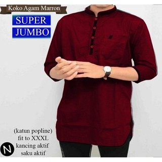  Baju  Koko Pria  6155 Baju  Koko Agam Super Jumbo  Xxxl Putih 