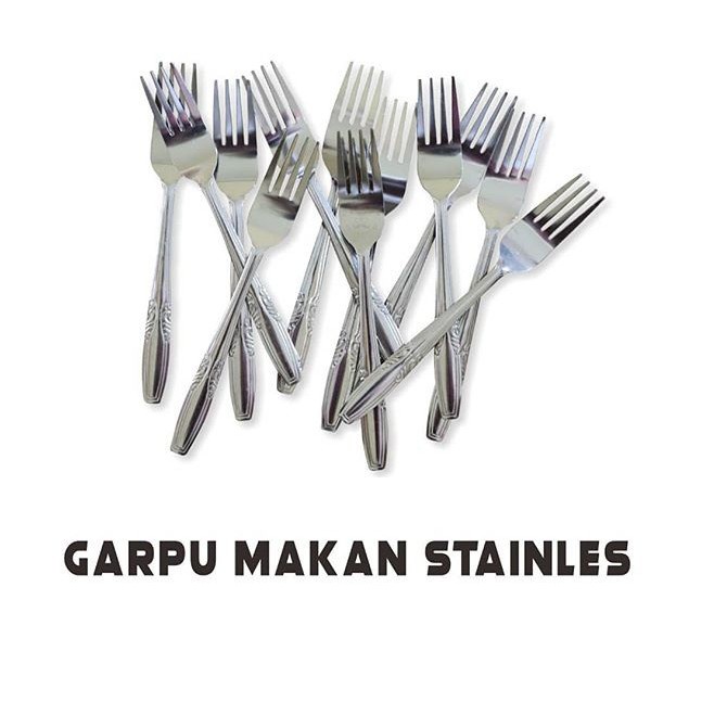 Sendok Garpu Stainless / Sendok Makan / Sendok 18gr Murah / Sendok isi 12 pcs / Spoon [PM]