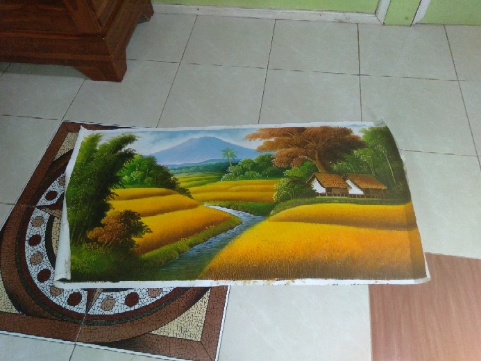 Lukisan Pemandangan Alam 60 X 120 Cm Shopee Indonesia