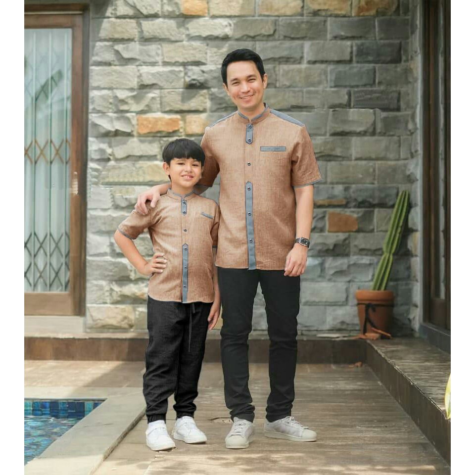 Couple Idoka - Baju Koko Ayah dan Anak Laki-laki - Baju Muslim Couple Terbaru