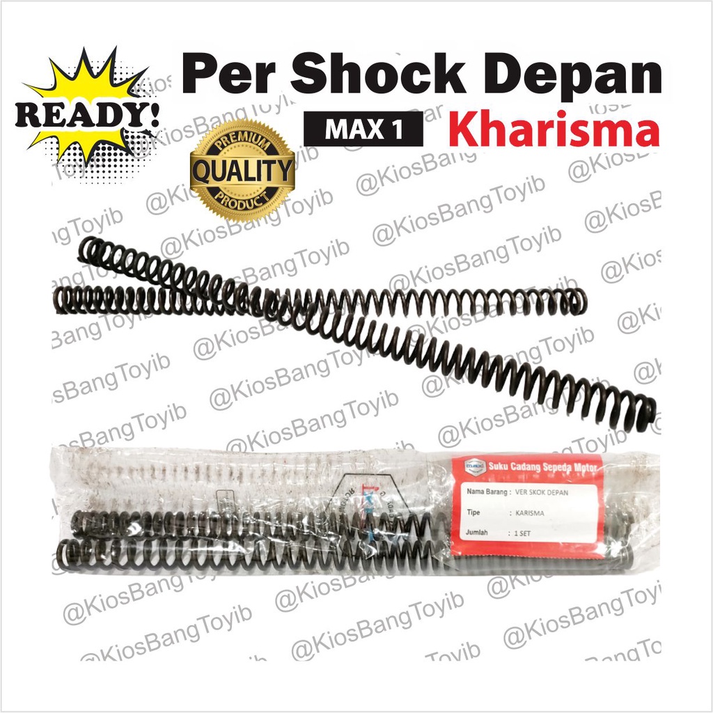 (2pc) Per Ver Shock Skok Depan Karisma Supra X125 Fit New 1 Set Isi 2 (MAX1) Panjang 31.5cm